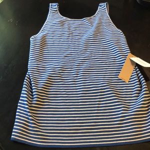 NWT M/ L Banana Republic Blue /White Tank Top  😊